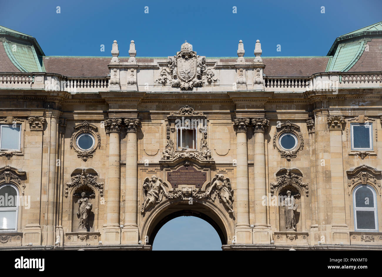 Budapest, Hungary - 7 august 2018: architecture of The Buda Castle ...