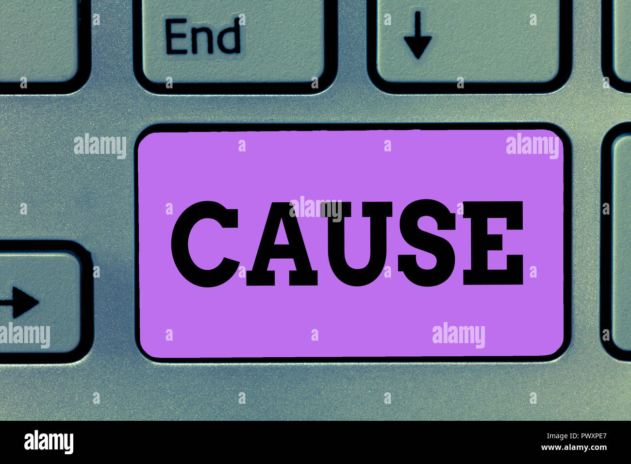 Text sign showing Cause. Conceptual photo Person Thing that gives rise ...