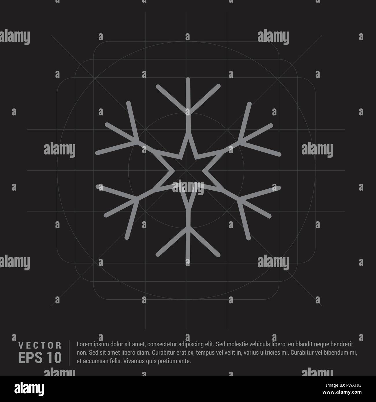 Snow Flake Icon Stock Vector Image & Art - Alamy