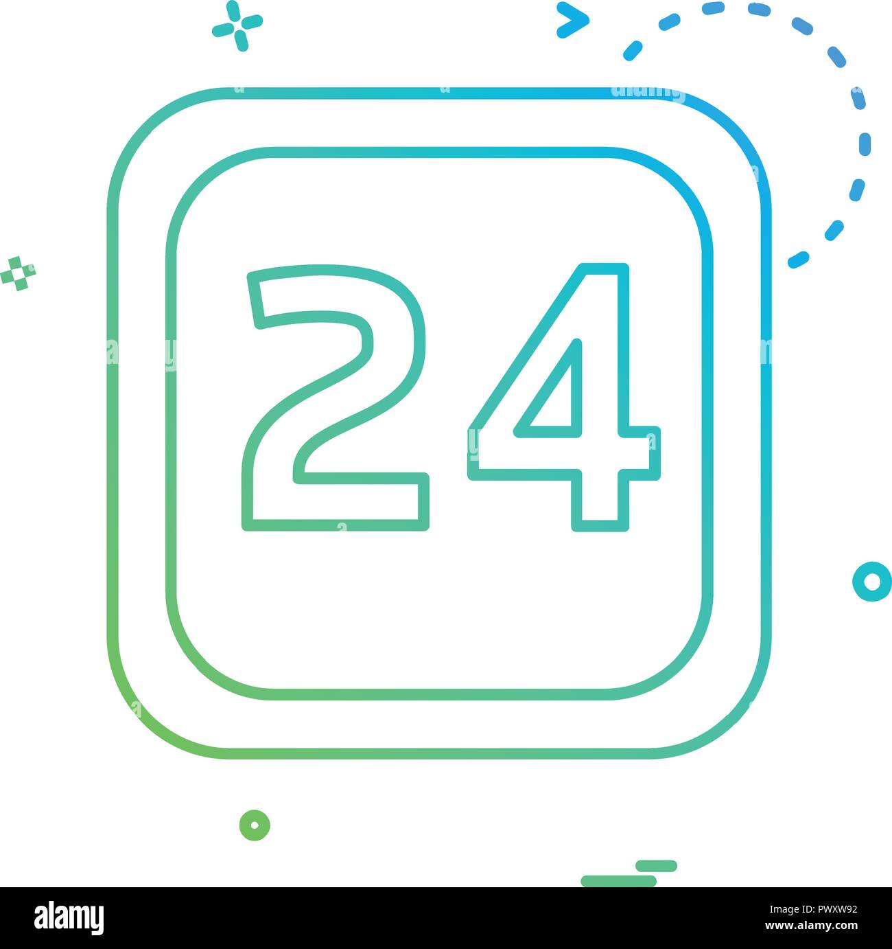 24 Date Calender Icon Design Vector Stock Vector Image Art Alamy