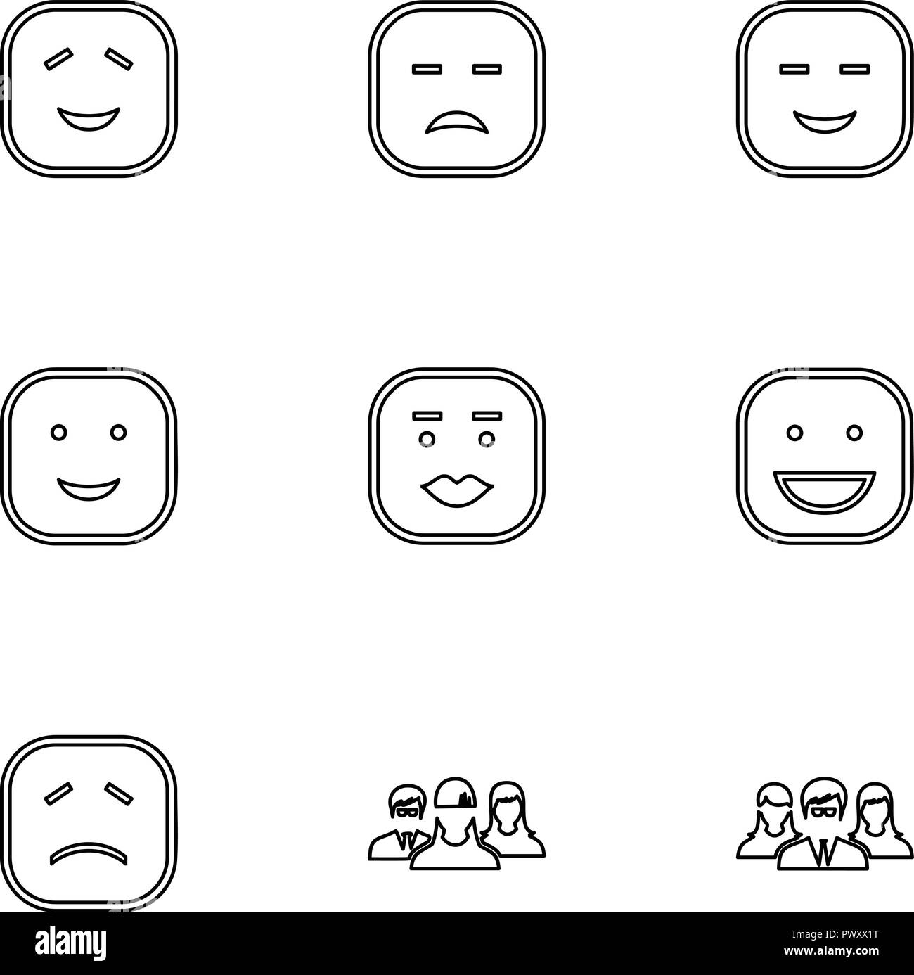 Confused Face Emoticon Black And White