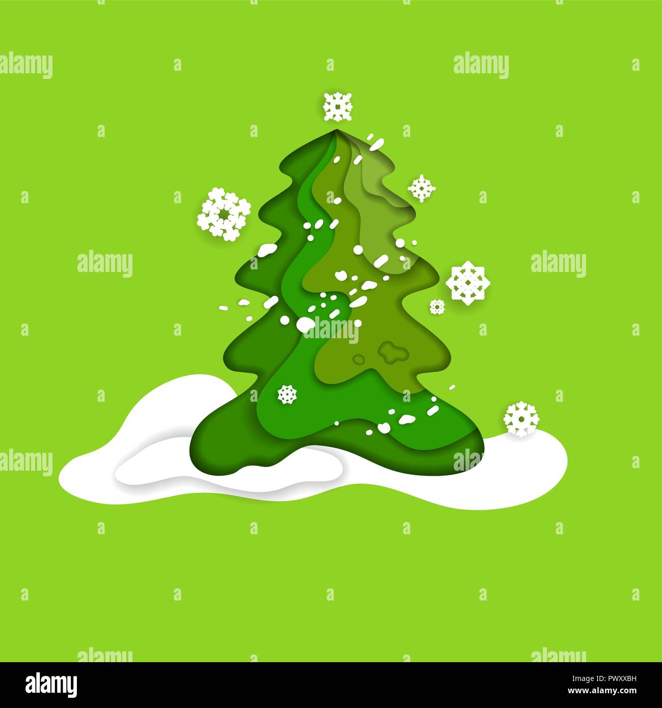 Fir tree green Stock Vector