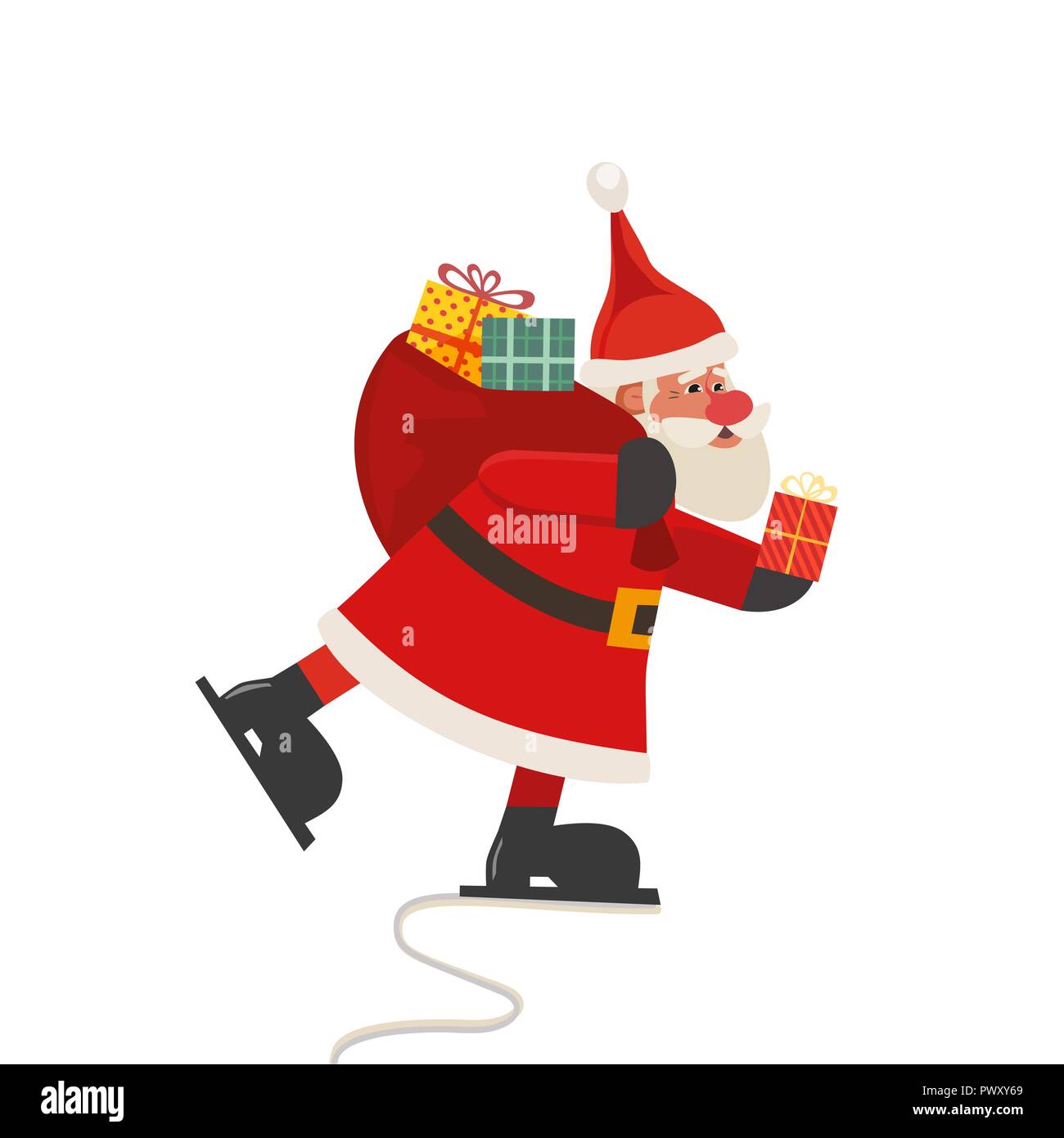 Santa Claus with gifts Stock Vector