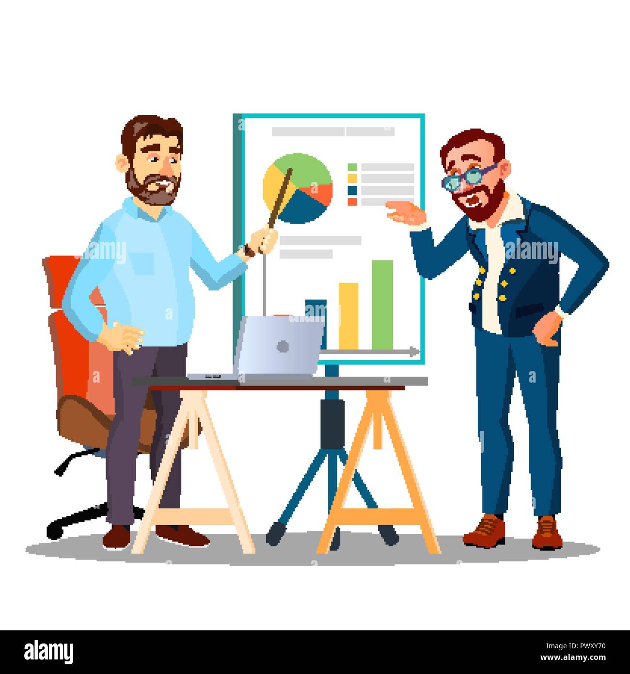 People Work As Team, Discuss A Schedule Strategy, Argue Vector