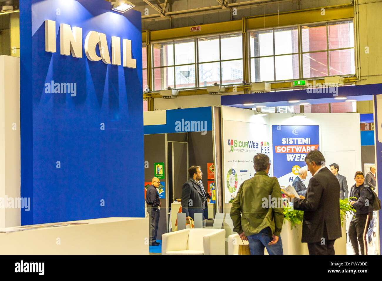 Bologna Italy 17th October 2018 Visitors Visit The Fair
