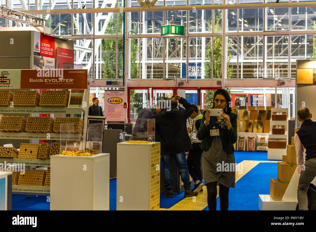 Bologna, Italy. 17th October, 2018. Visitors visit fair. The fifty