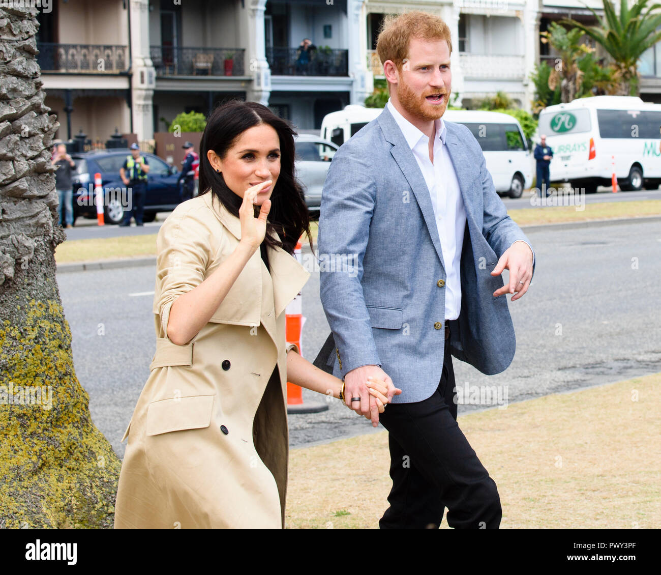Melbourne, Australia. 18th Oct 2018. Duke and Duchess of Sussex visit Melbourne, Australia 18 Oct 2018 Credit: Robyn Charnley/Alamy Live News Stock Photo
