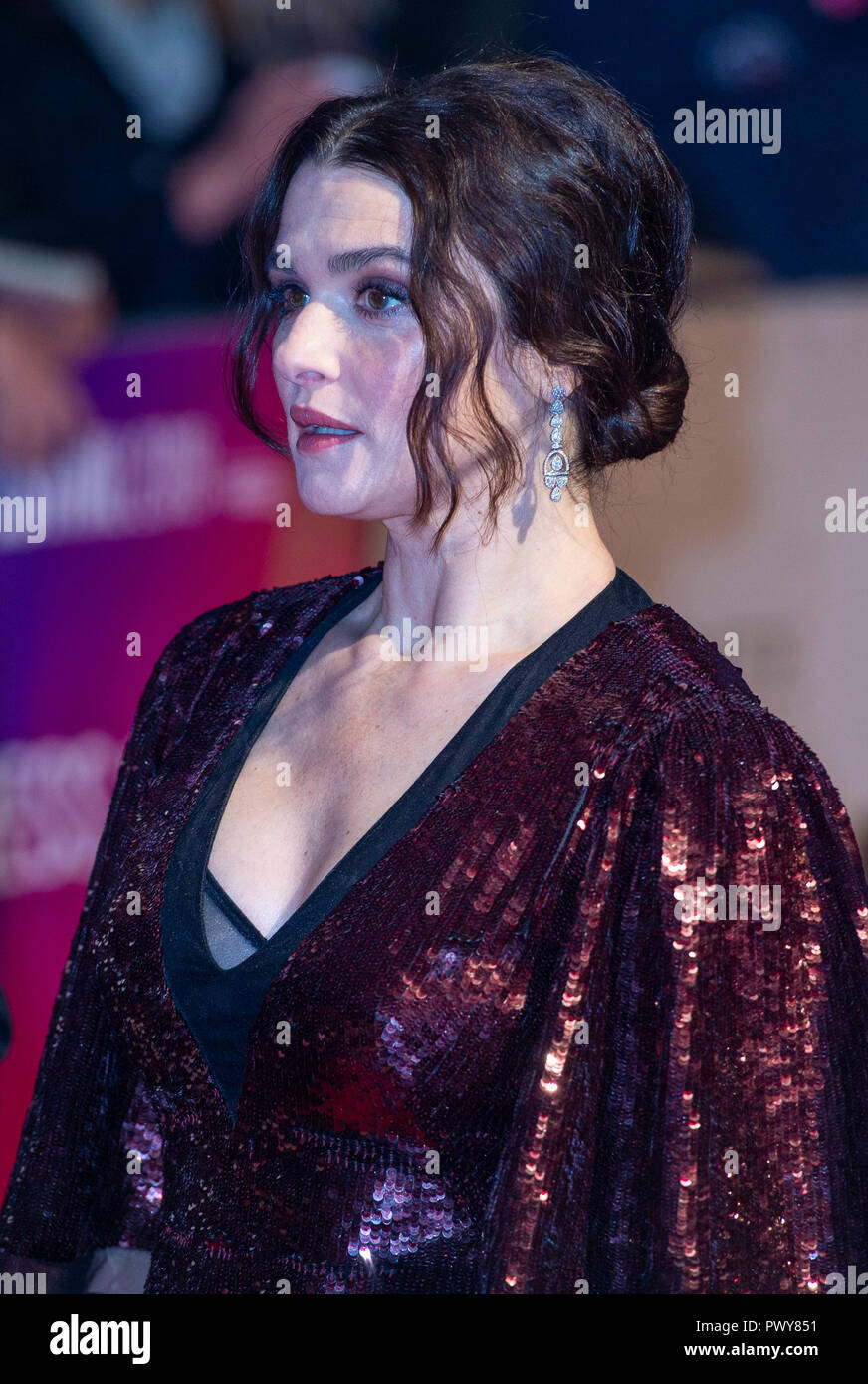 London, UK. 18th October, 2018. Rachel Weisz attends the UK Premiere of 'The Favourite' & American Express Gala at the 62nd BFI London Film Festival on October 18, 2018 in London, England. Credit: Gary Mitchell, GMP Media/Alamy Live News Stock Photo
