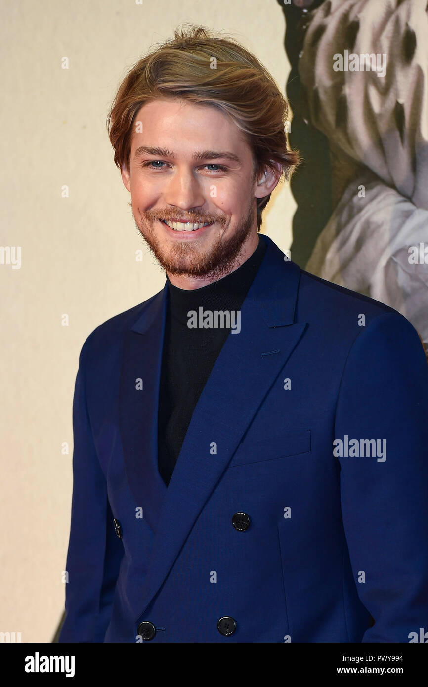 London, UK. 18th October, 2018. Joe Alwyn attends the UK Premiere of 'The Favourite' & American Express Gala at the 62nd BFI London Film Festival on October 18, 2018 in London, England. Credit: Gary Mitchell, GMP Media/Alamy Live News Stock Photo