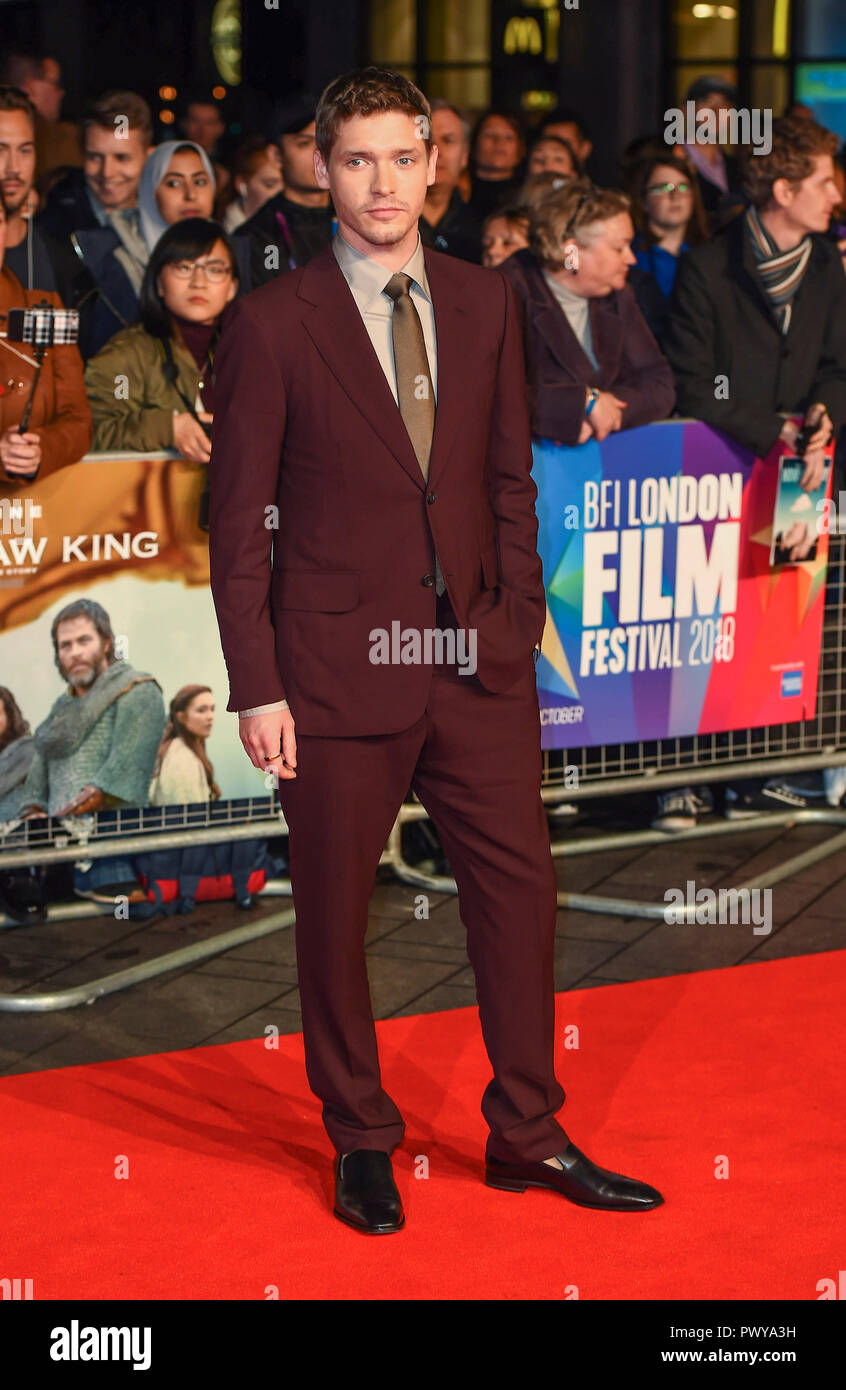 Billy Howle attends the 'Outlaw King' premiere at the BFI London Film Festival Stock Photo Alamy