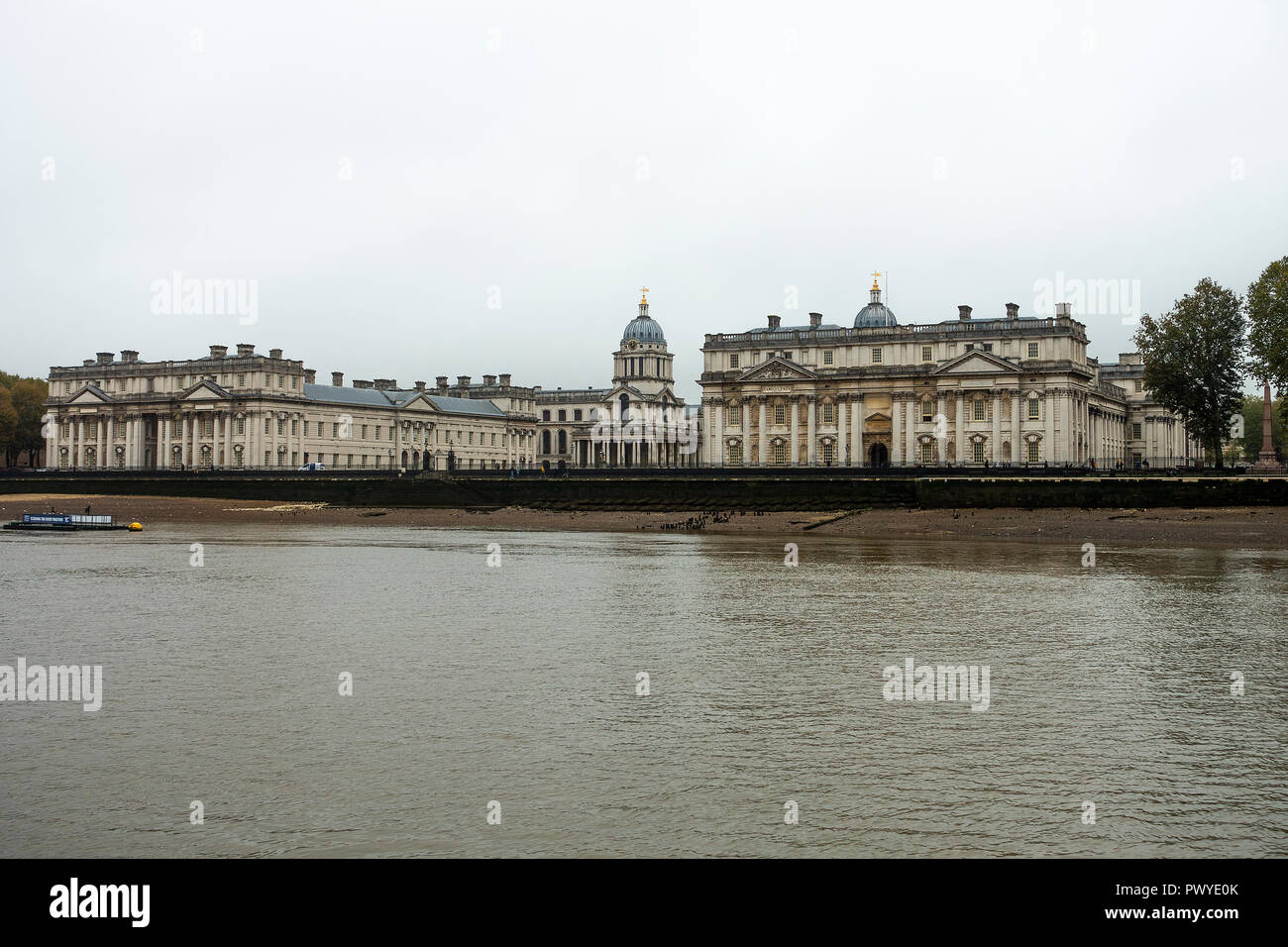 The Former Royal Naval College on the South Bank of the River Thames in Greenwich Greater London England United Kingdom UK Stock Photo
