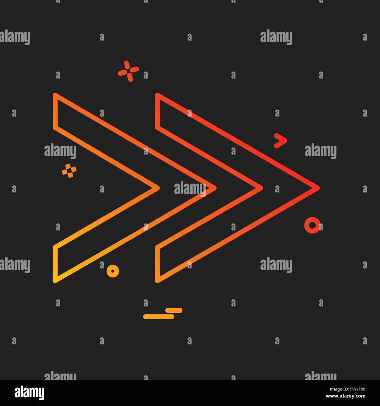 Right arrow icon design vector Stock Vector Image & Art - Alamy