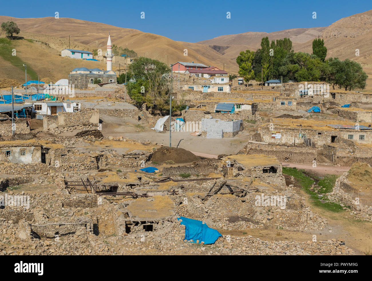 Doğubeyazıt, Turkey - on the high plain between Iraq and Iran, an display of nature and colors, and kurdish villages Stock Photo - Alamy