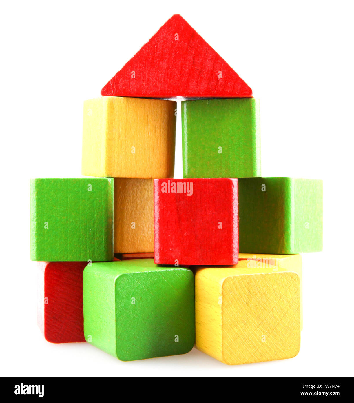 Children's wooden blocks for play Stock Photo Alamy
