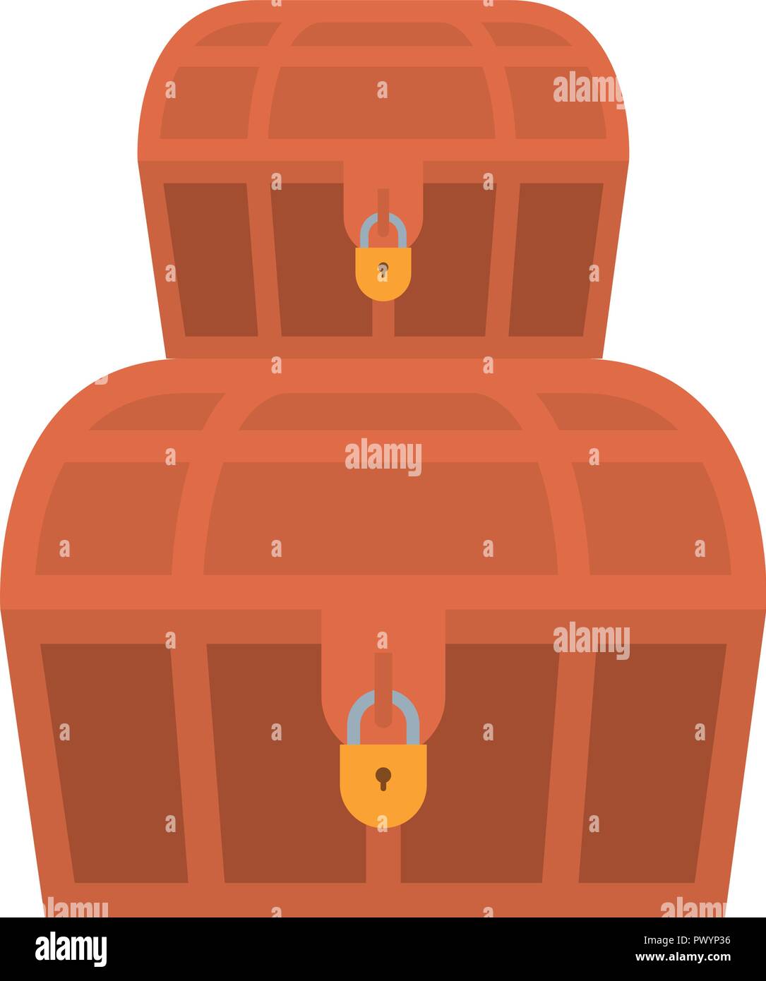 old trunks boxes transport icon Stock Vector