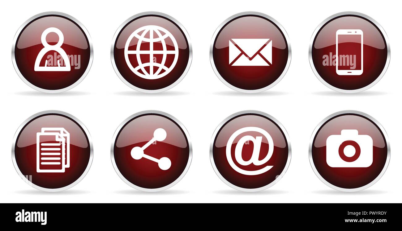 email smartphone share contact camera globe user social media silver ...