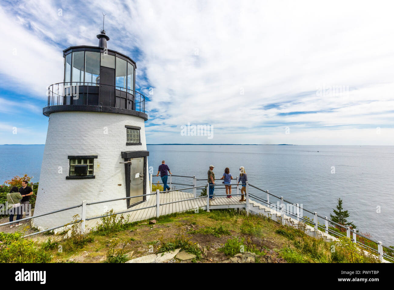 The Owls Head Light is an active aid to navigation located at the