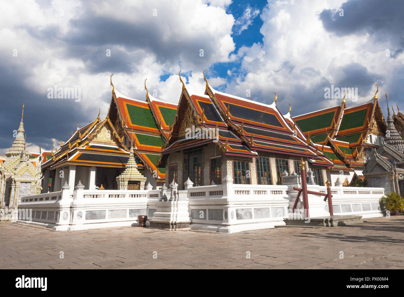 View of Wat Phra Kaew temple in Bangkok, Thailand Stock Photo