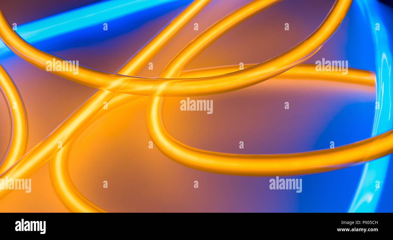 Circle neons light, orange neon gas Stock Photo Alamy