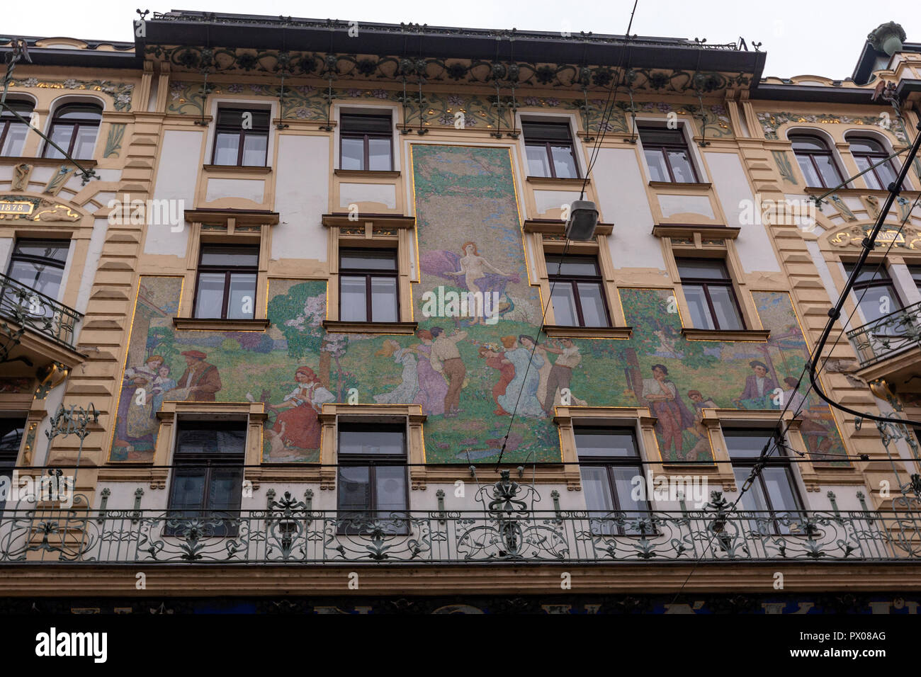Novak Departement store fasade , U Nováků art nouveau building ...