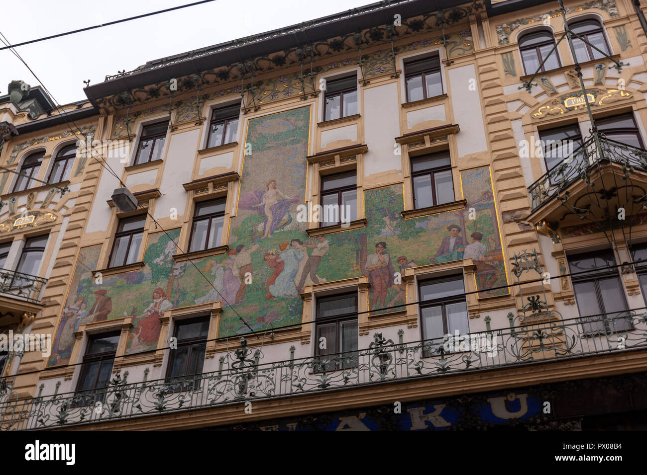 Novak Departement store fasade , U Nováků art nouveau building ...
