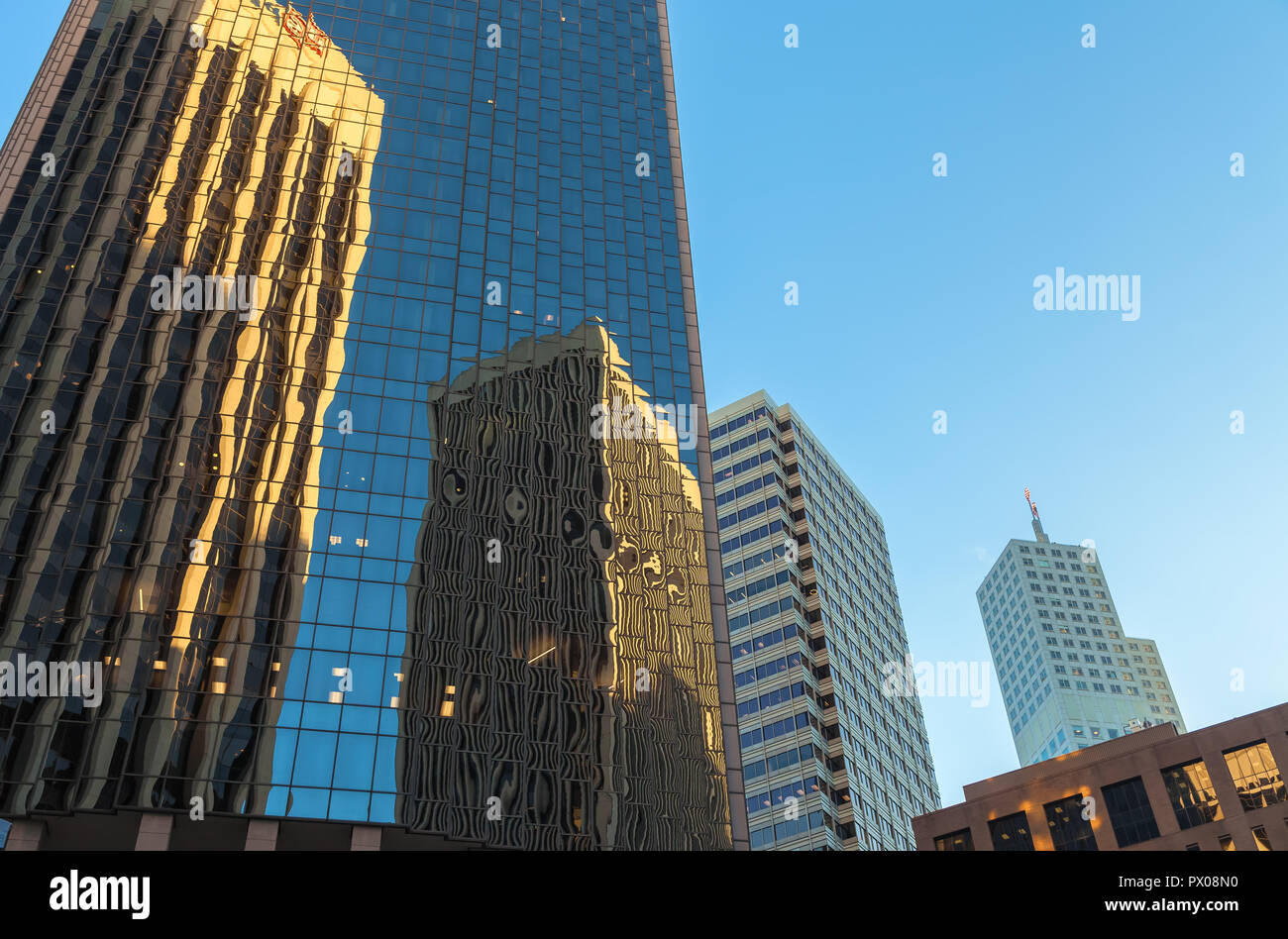 San Francisco downtown high rises in evening California, United States ...