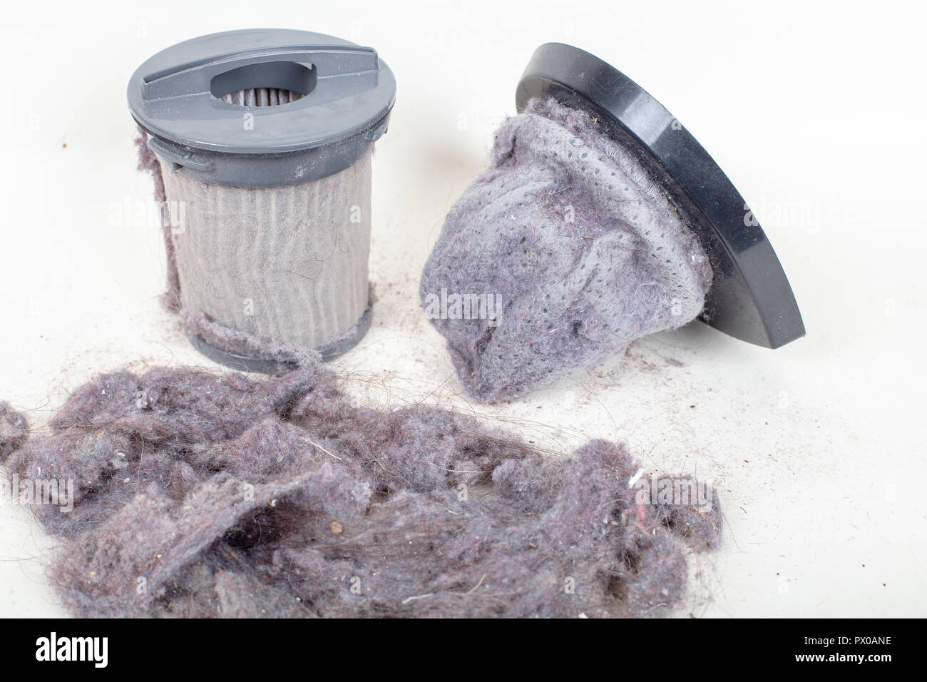 Common household dust on HEPA (High efficiency particulate air) filters