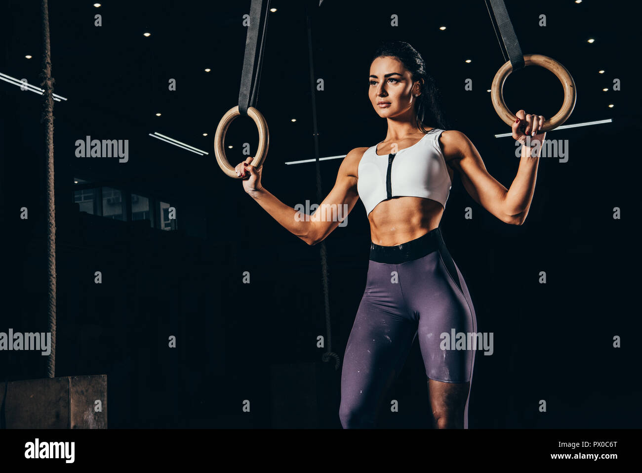 Female exercise rings hires stock photography and images Alamy