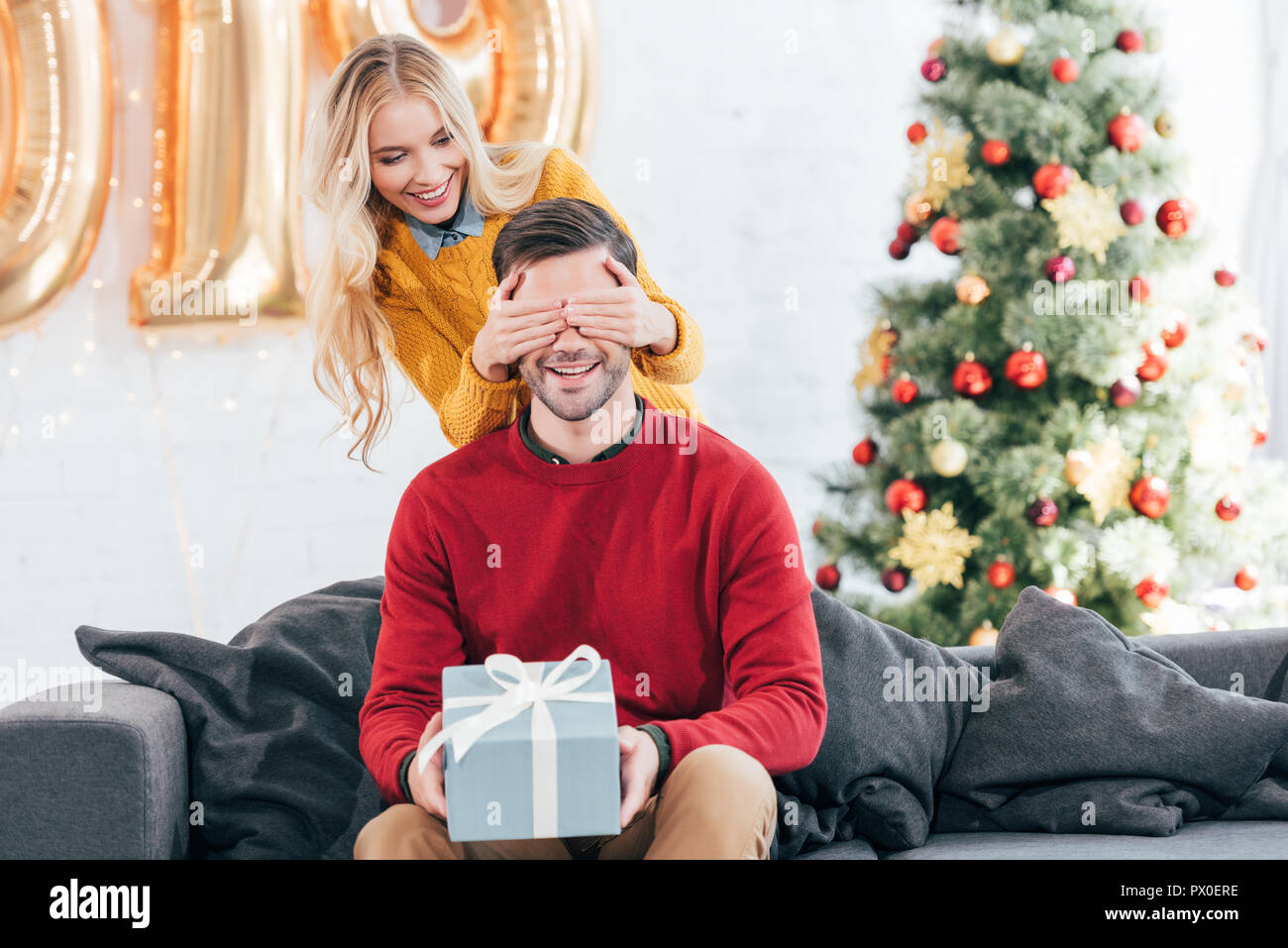 surprise boyfriend at home