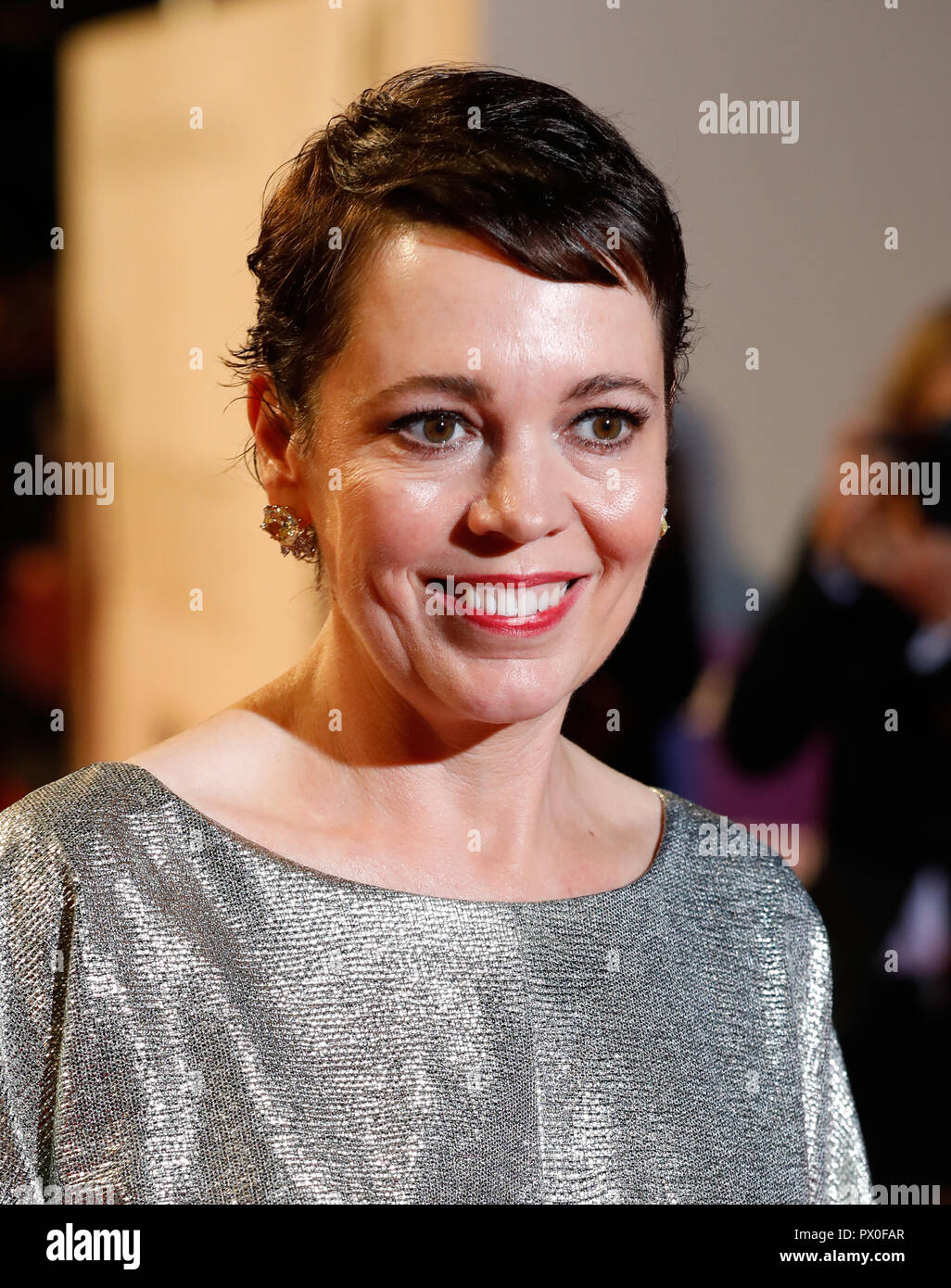 Olivia Colman attending the UK premiere of The Favourite at the BFI Southbank for the 62nd BFI London Film Festival. Stock Photo