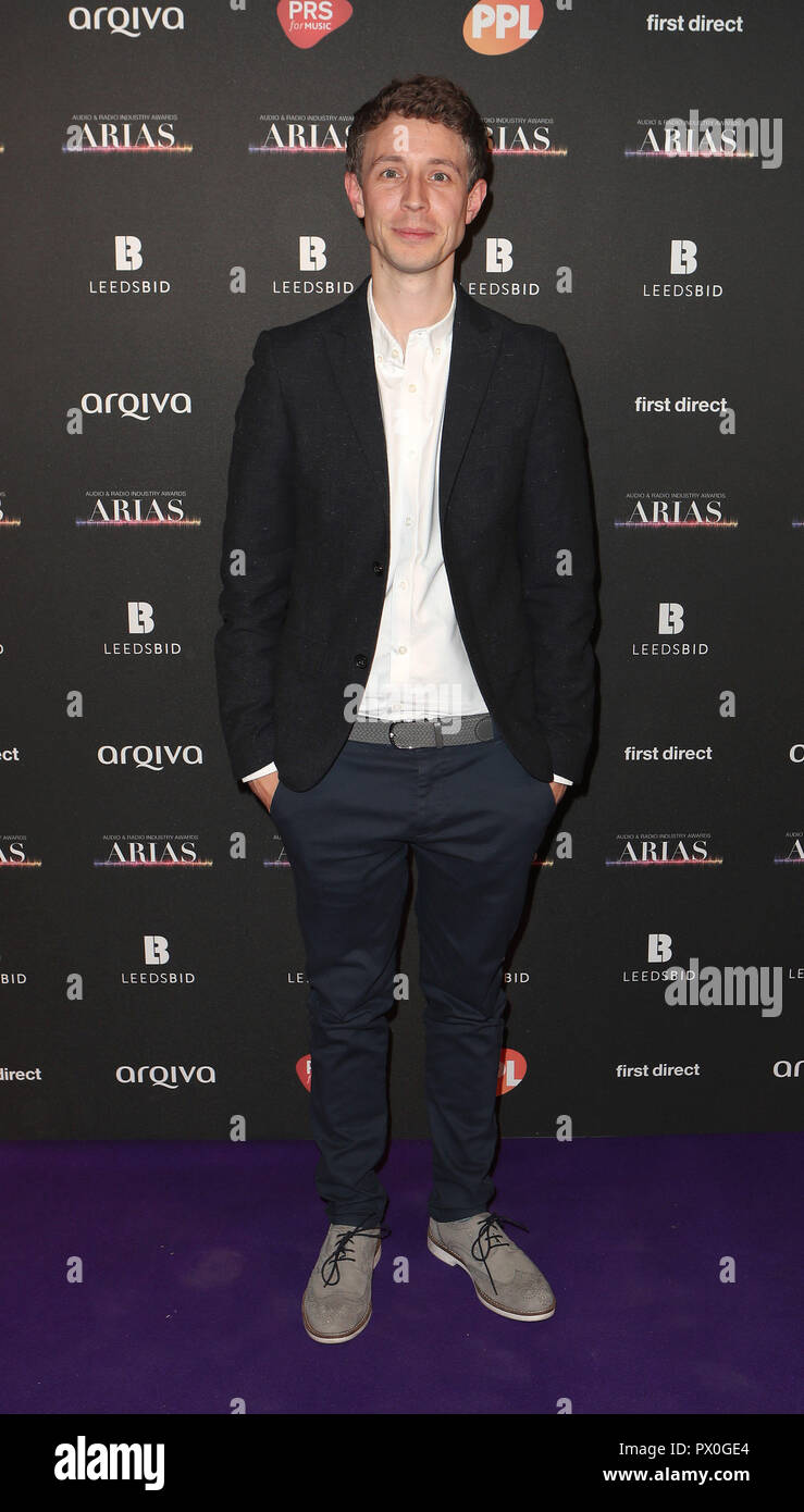 Matt Edmondson arriving at the The Audio and Radio Industry Awards