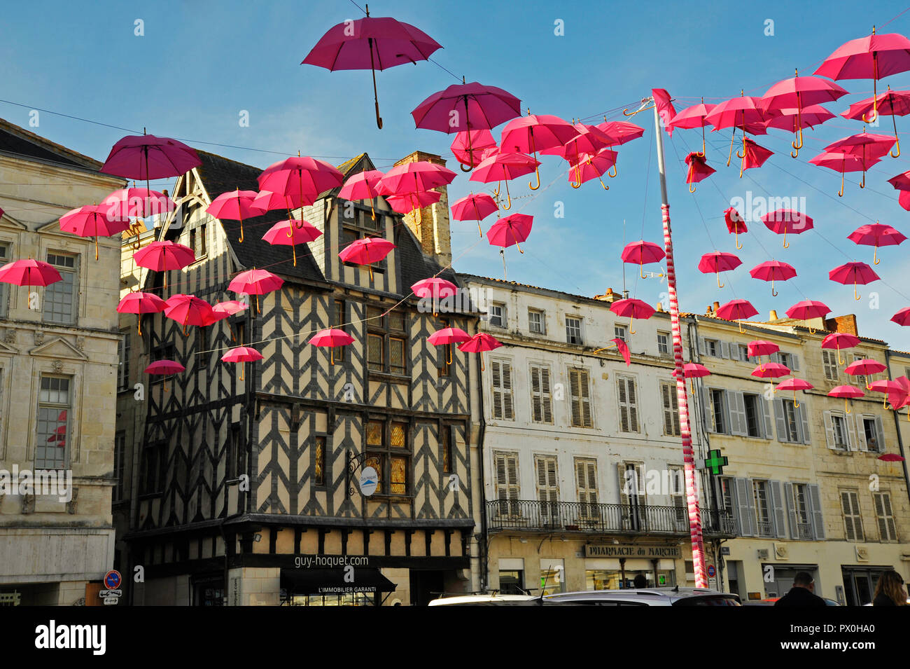 Umbrella display La Rochelle France Stock Photo Alamy
