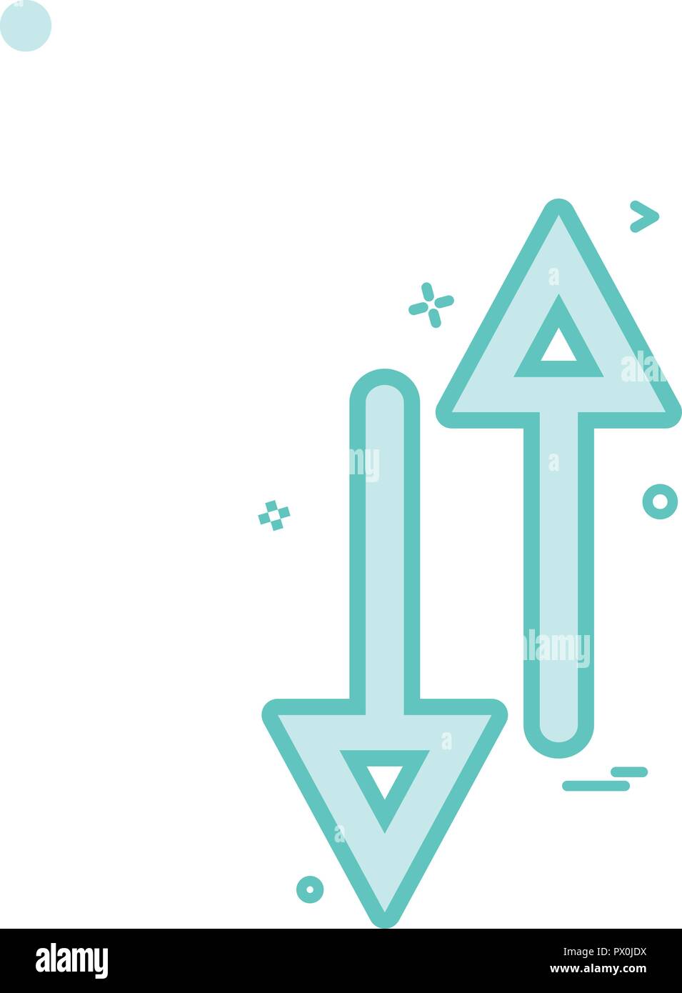 arrow up down way icon vector design Stock Vector Image & Art - Alamy
