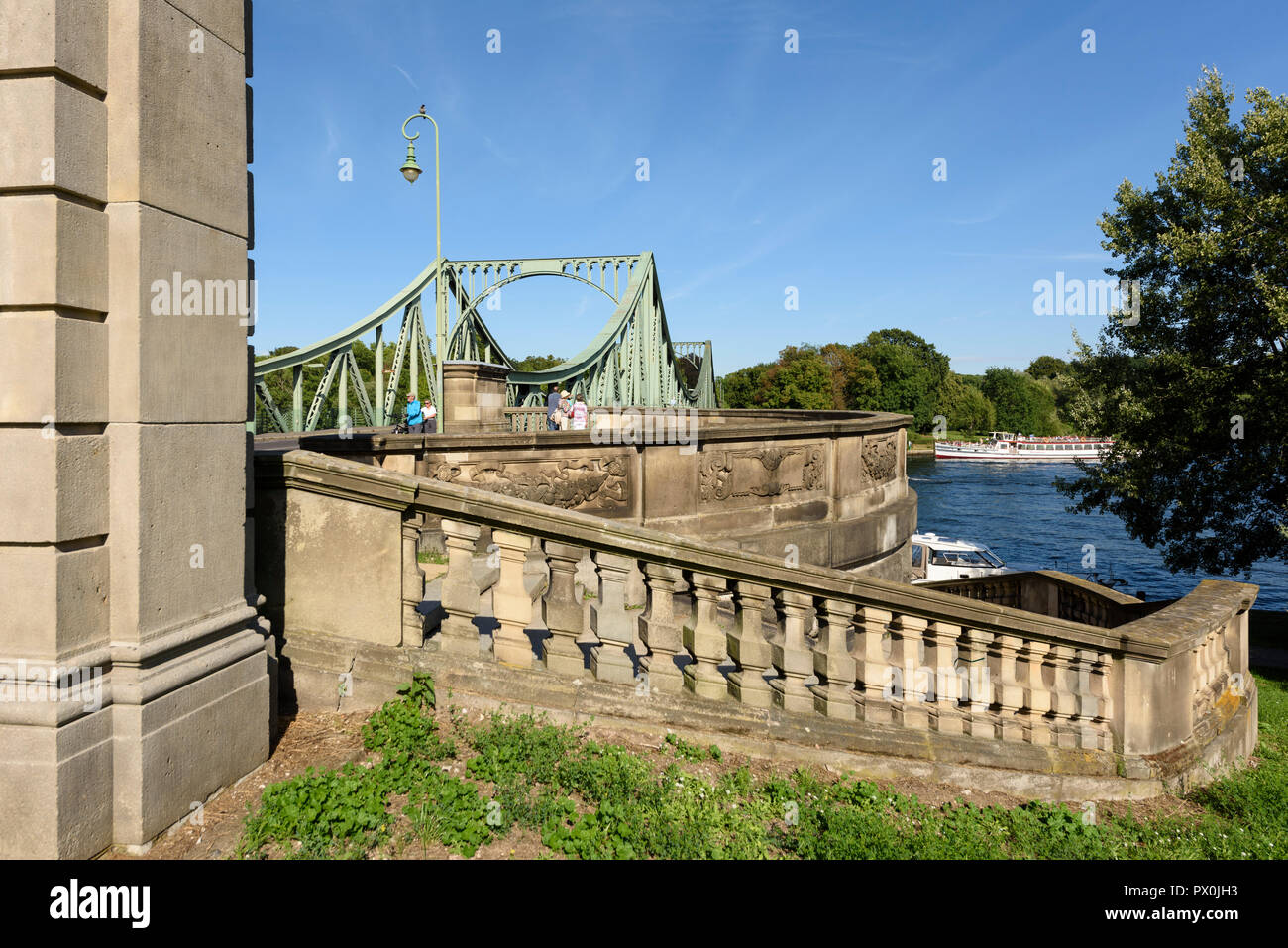 Potsdam. Berlin. Germany. Glienicke Bridge (Glienicker Brücke) spans the Havel River and connects Potsdam and Berlin. Stock Photo