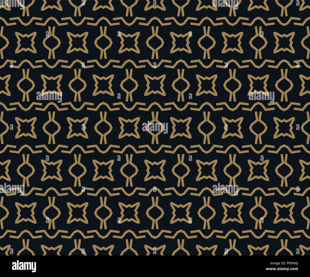 Seamless pattern of intersecting thin gold lines on black background ...