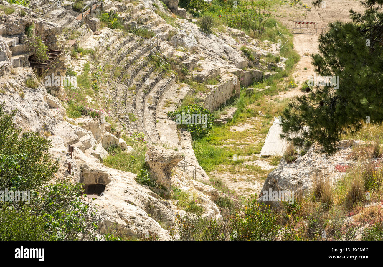 Roman Amphitheater in Cagliari, Italy Stock Photo