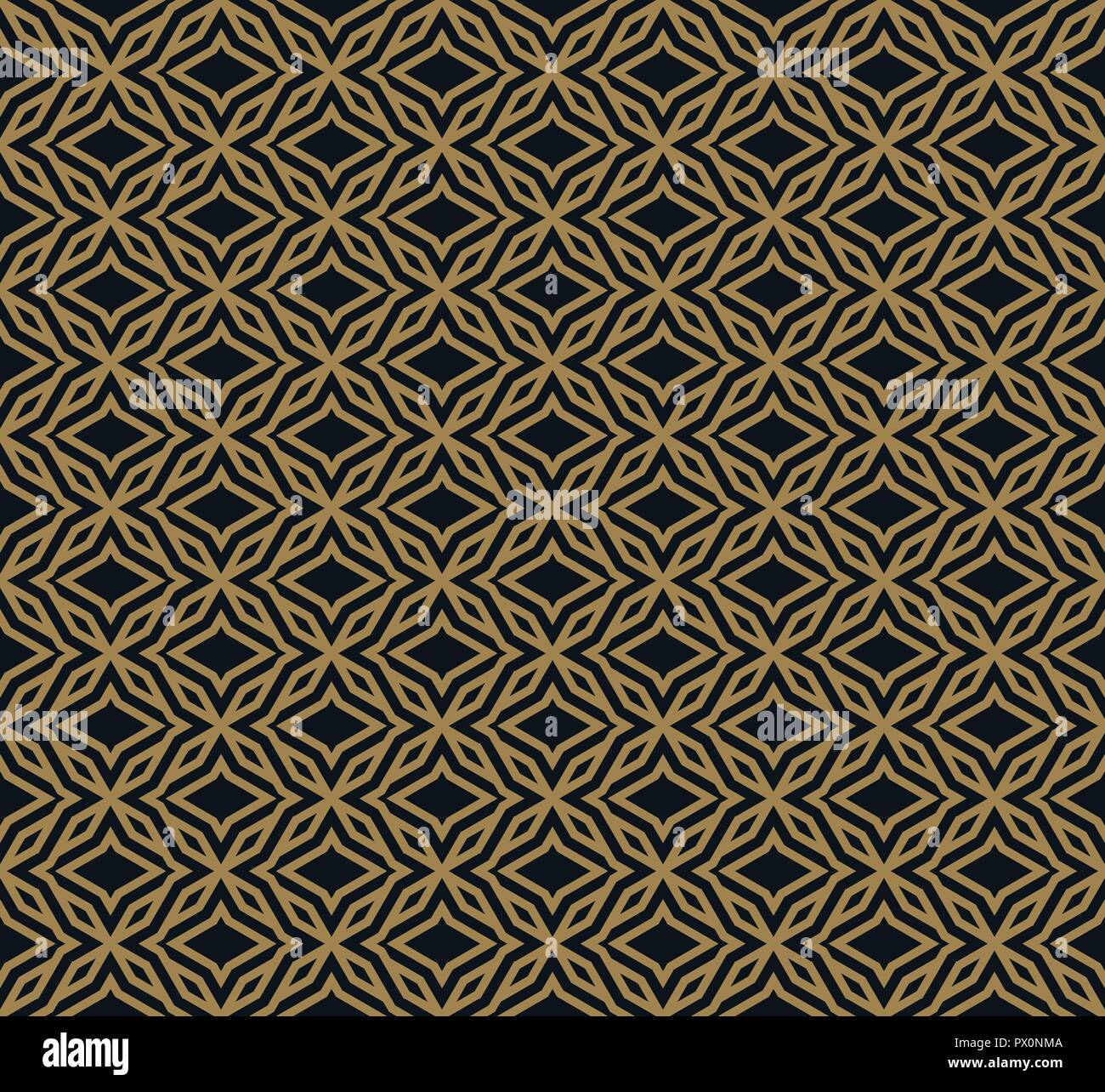 abstract seamless ornament pattern vector illustration woth gold color ...
