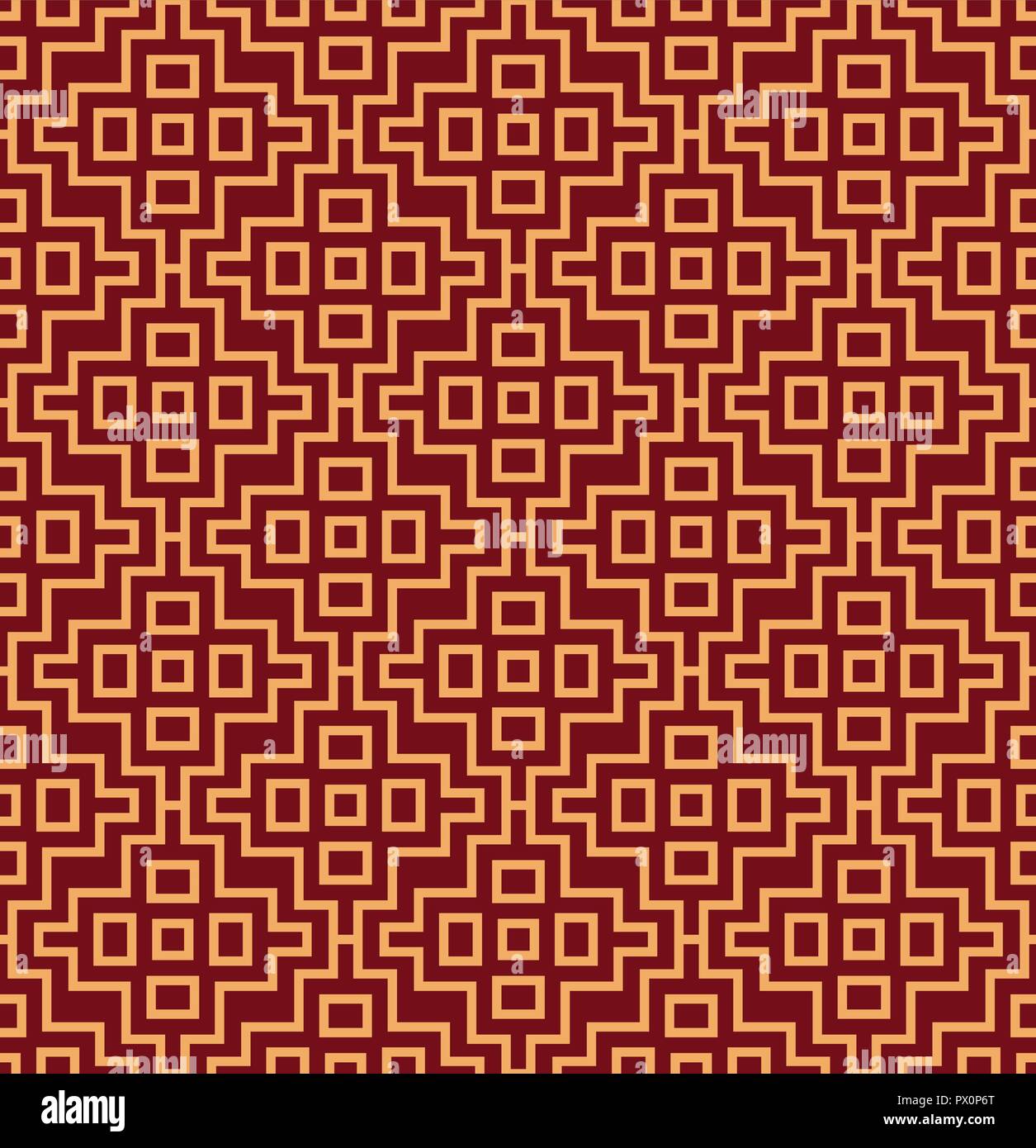 Seamless vector ornament. Modern stylish geometric linear pattern with ...