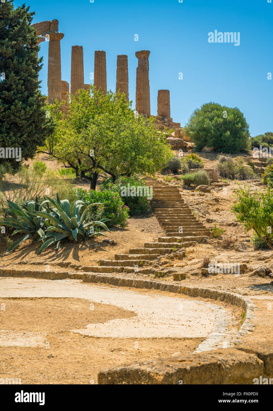 Scenic view of Juno Temple in the Valley of the Temples of Agrigento