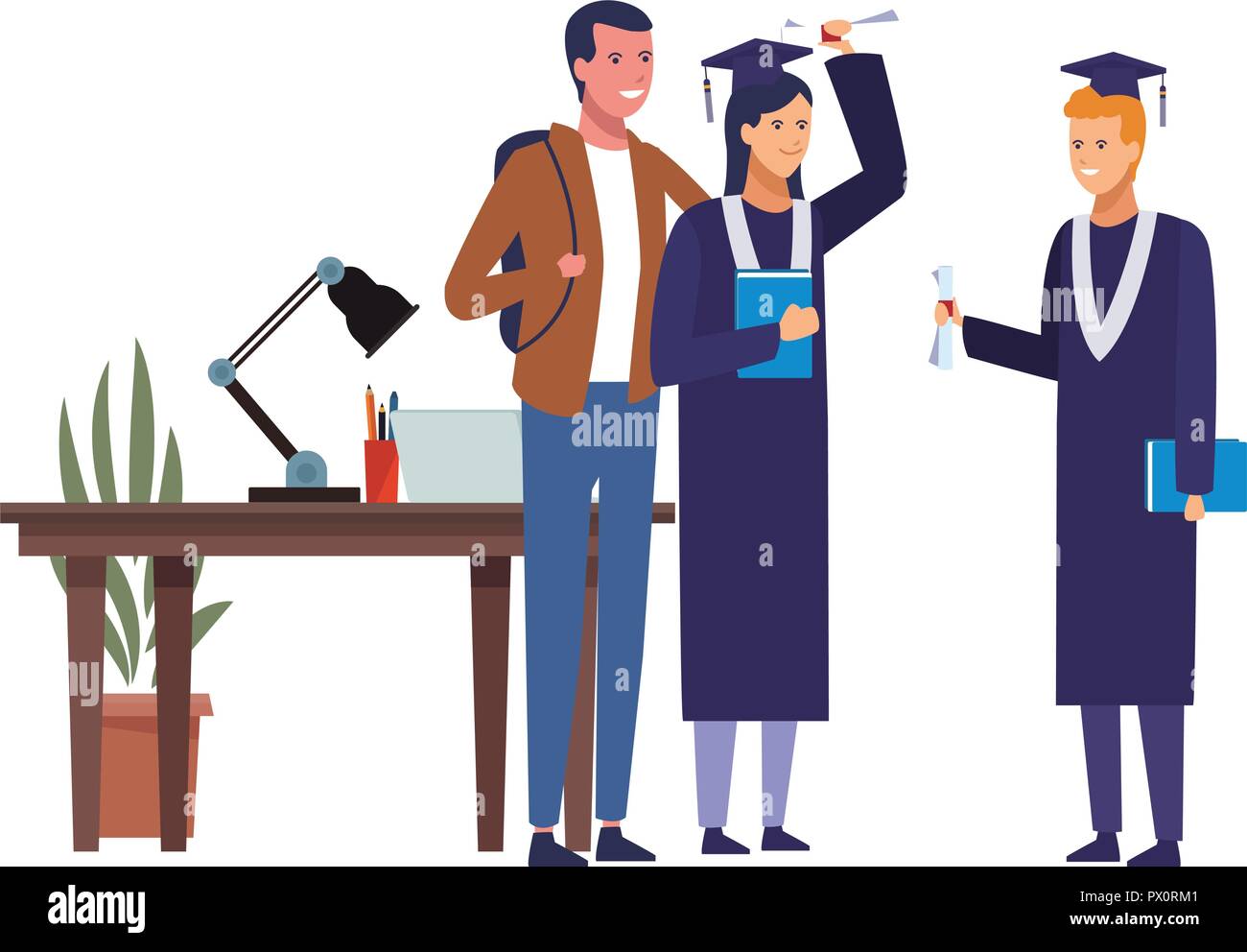 Students graduation celebration Stock Vector Image & Art - Alamy