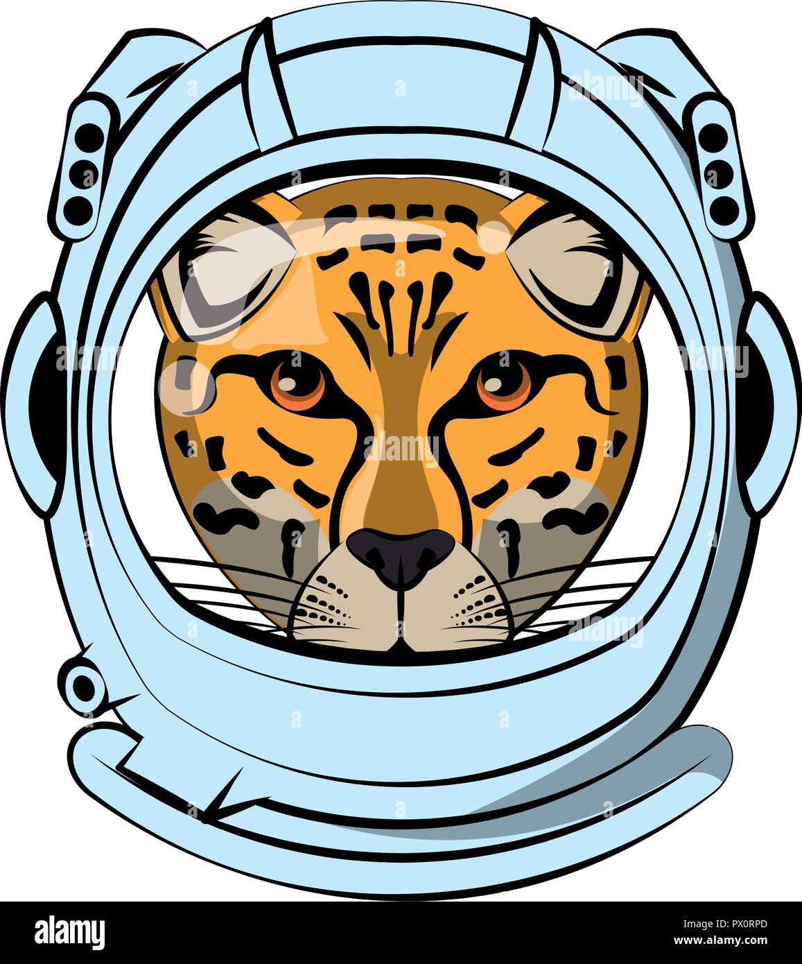 Tiger face cool sketch Stock Vector