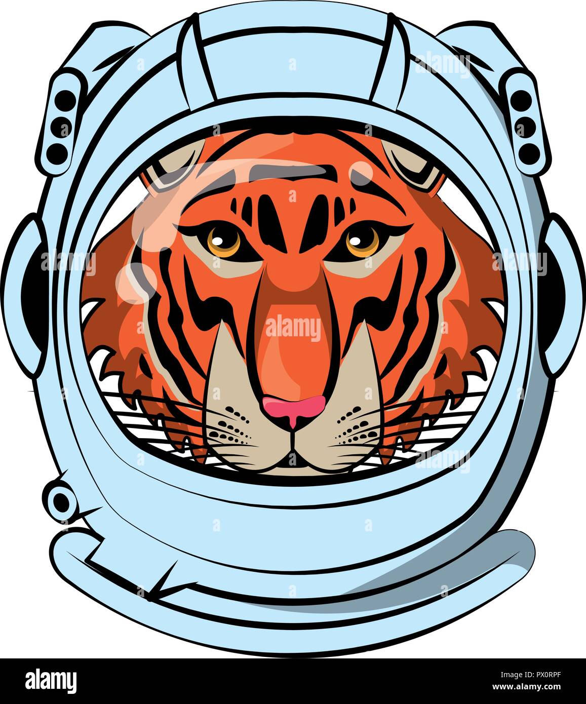 Tiger face cool sketch Stock Vector