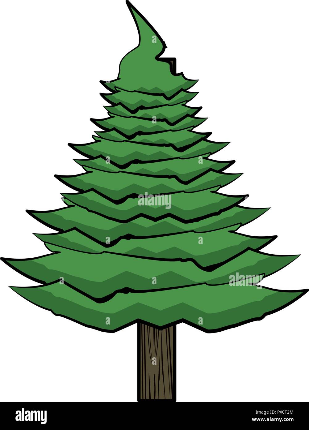 Tree pine cartoon Stock Vector Image & Art - Alamy