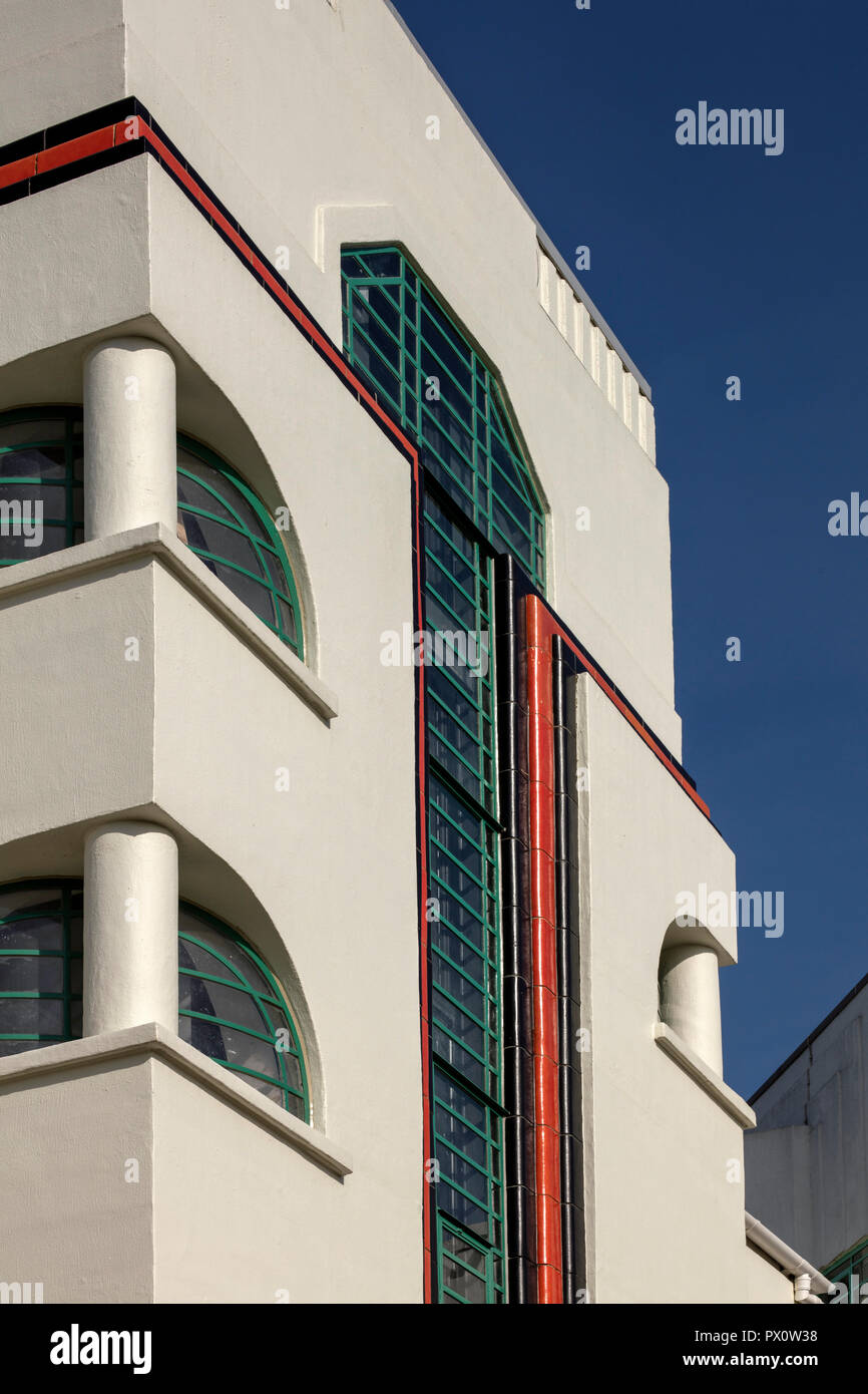 Exterior of the iconic art deco Hoover Building in London, UK which has been converted into apartments by Interrobang Architects and Webb Yates Engine Stock Photo