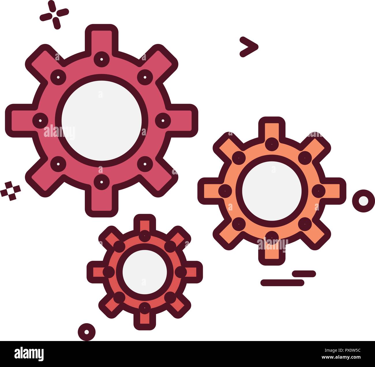 Setting Gear icon design vector Stock Vector Image & Art - Alamy