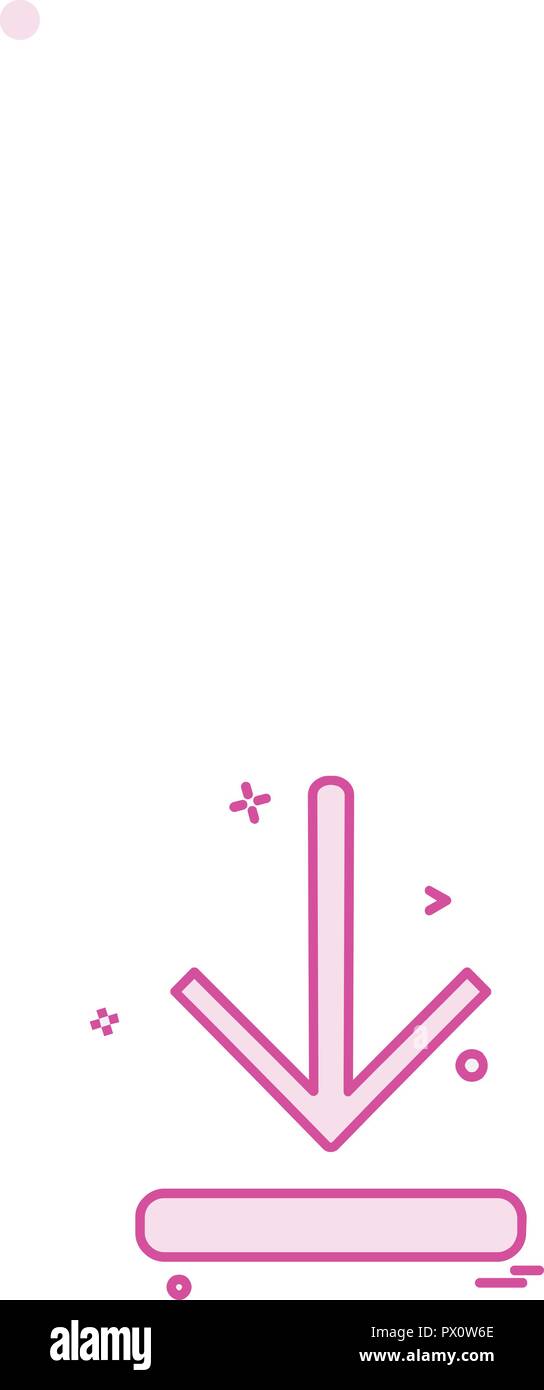 Down arrow icon design vector Stock Vector Image & Art - Alamy