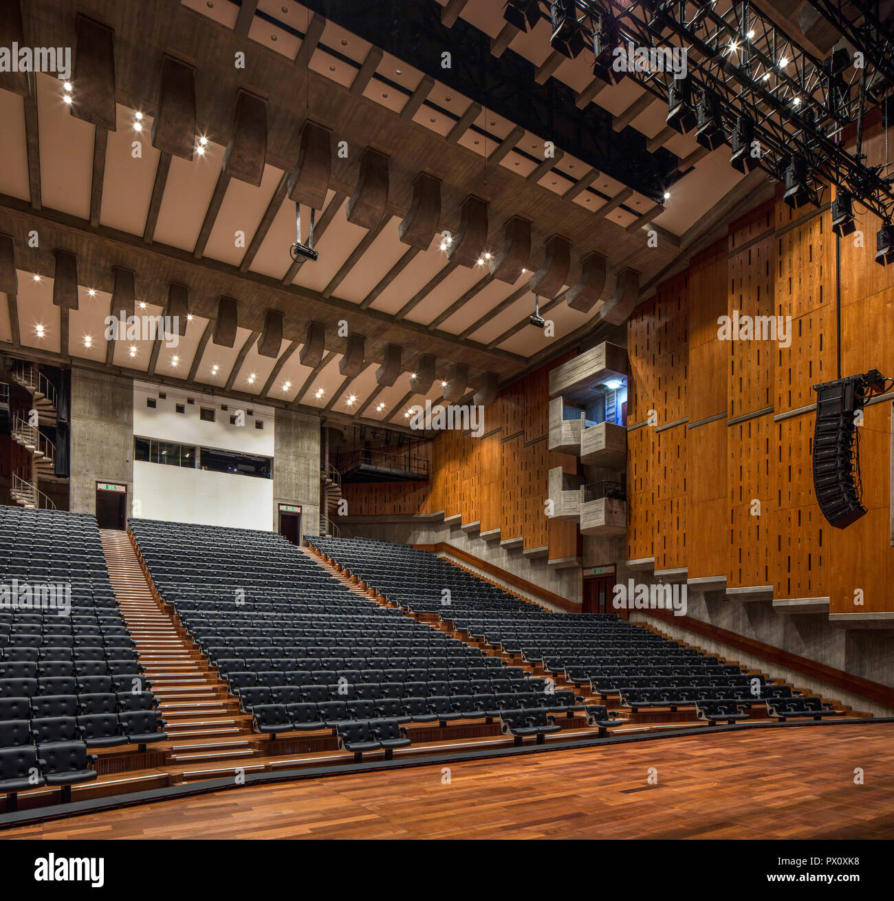 The restored Purcell Room at the Queen Elizabeth Hall, Southbank Centre, London, UK. Stock Photo