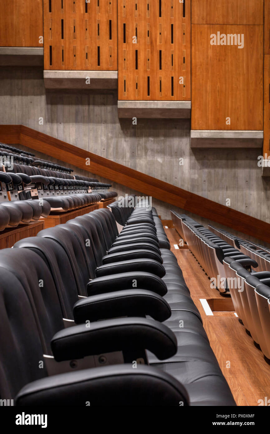 Rows of seating in the restored Purcell Room at the Queen Elizabeth