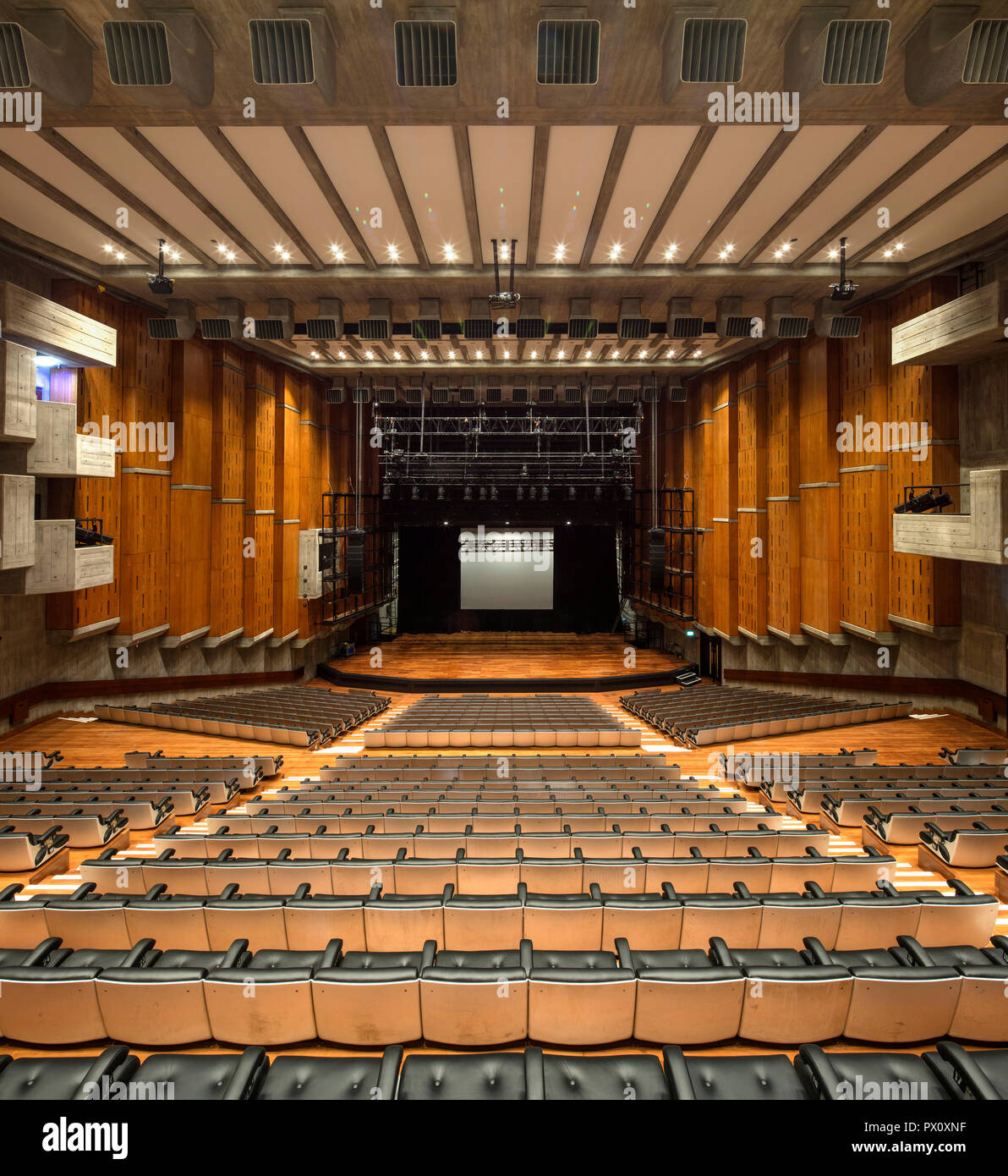 The restored Purcell Room at the Queen Elizabeth Hall, Southbank Centre, London, UK. Stock Photo