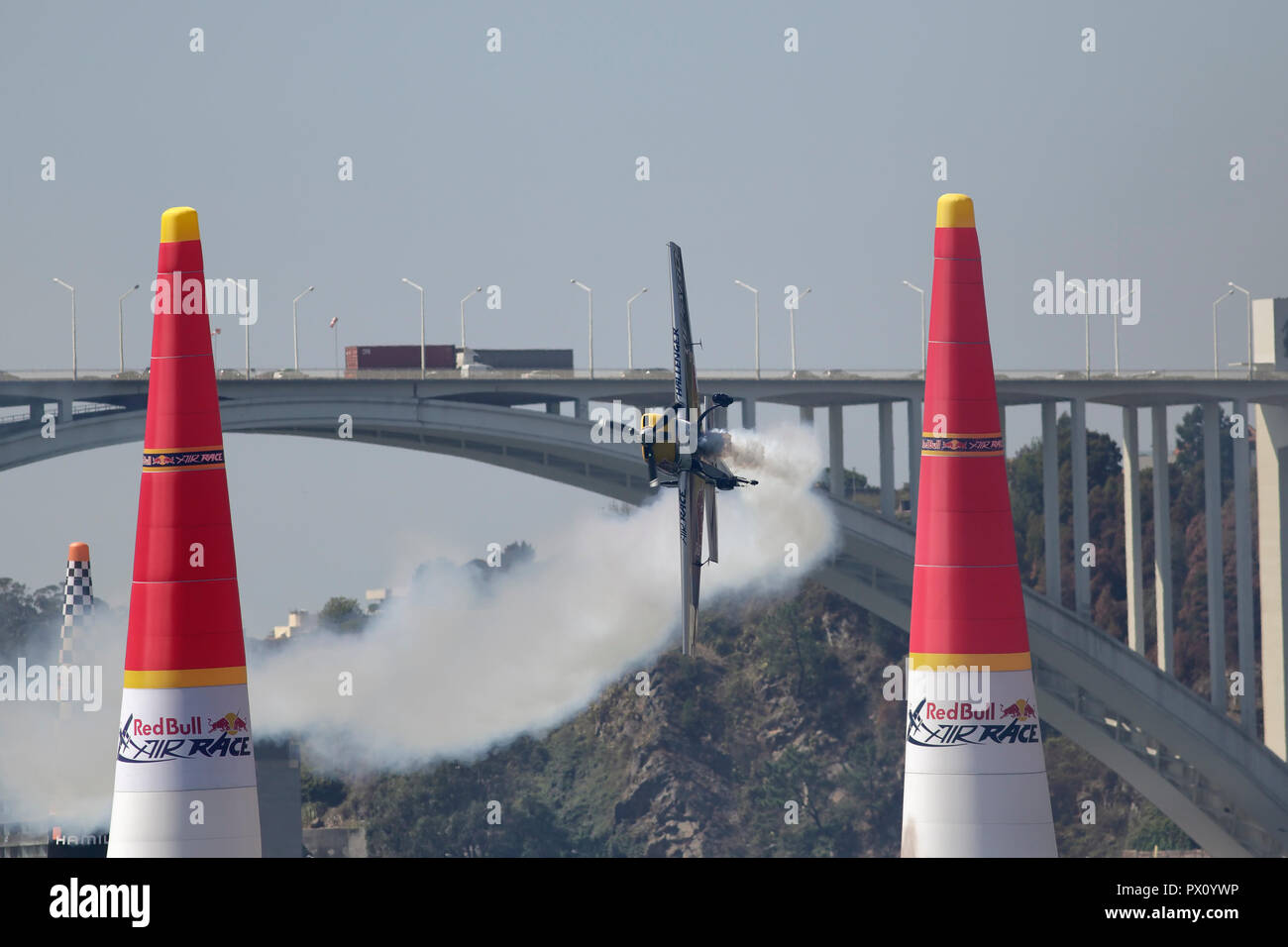 Porto Portugal September 1 17 Red Bull Air Race Training Day Seeing Plane In Tight Maneuvers Near The Arrabida Bridge Stock Photo Alamy Porto Portugal September 1 17 Red Bull Air Race Training Day Seeing Plane In Tight Maneuvers Near The Arrabida Bridge Stock Photo Alamy
